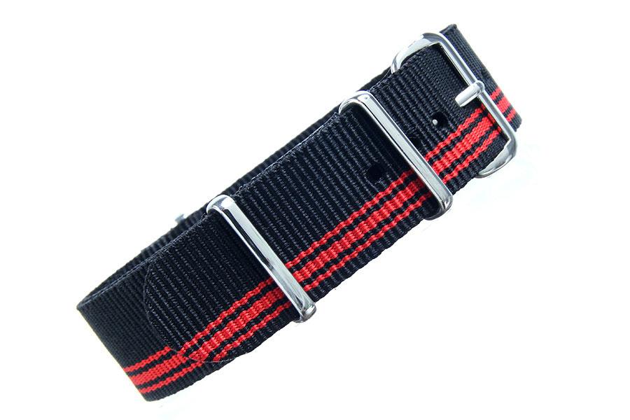 Black/Red Striped Strap