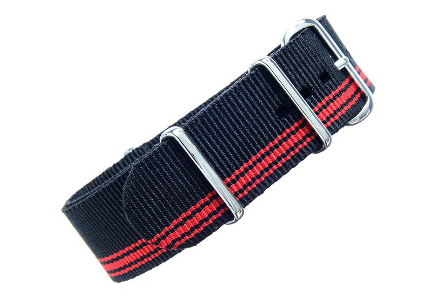 Black/Red Striped Strap