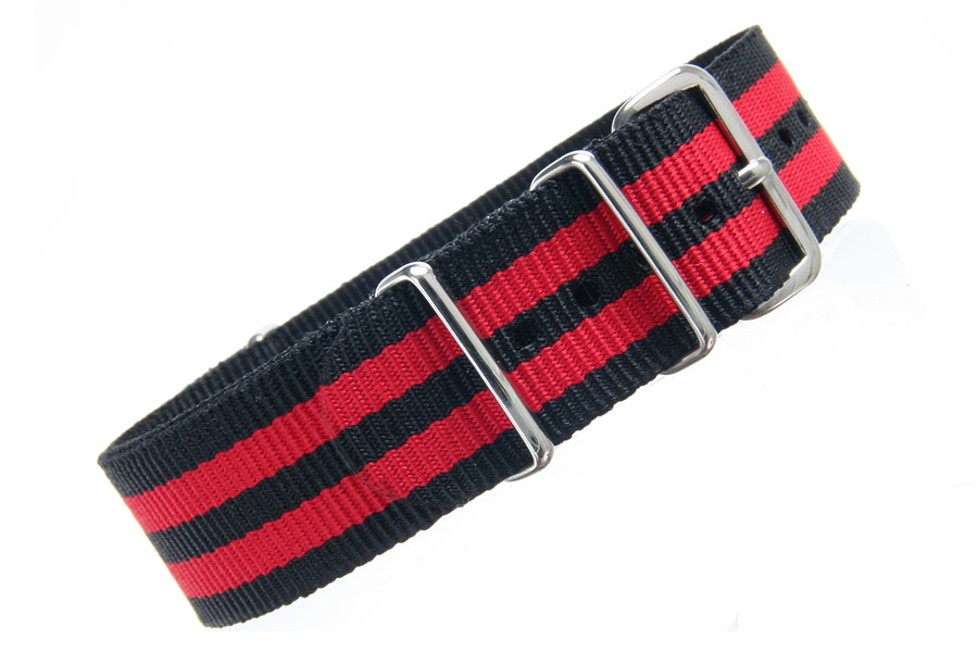 Black/Red Striped Strap