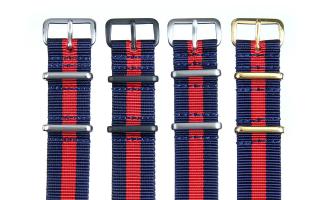 Navy & Red Premium NATO - 18mm