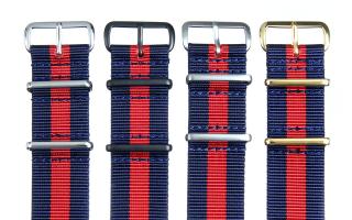 Navy & Red Premium NATO - 22mm