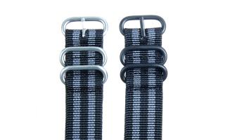 Black & Grey HD NATO - 22mm Ballistic Nylon