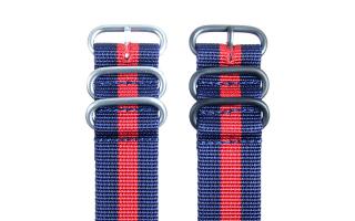 Navy & Red HD NATO - 24mm Ballistic Nylon