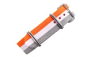 Orange/White/Grey NATO - 18mm