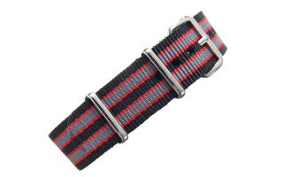 Black/Red/Grey NATO - 18mm