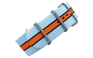 Blue/Black/Orange NATO - 24mm