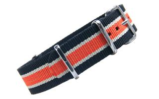 Black/Cream/Orange NATO - 20mm