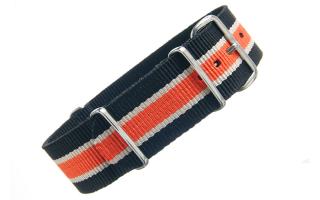 Black/Cream/Orange NATO - 22mm