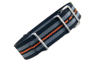 Black/Grey/Orange NATO - 20mm
