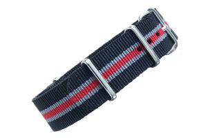 Black/Grey/Red NATO - 20mm