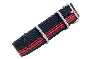 Black & Red NATO - 18mm