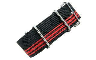 Black & Red NATO - 24mm