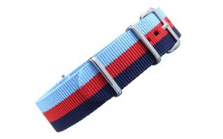 Blue/Red/Navy Striped NATO - 20mm