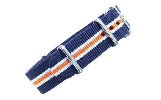 Navy/White/Orange NATO - 18mm