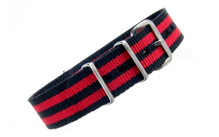 Black & Red NATO - 18mm