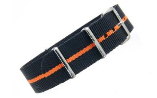 Black & Orange NATO - 20mm