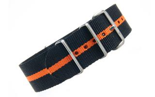 Black & Orange NATO - 22mm