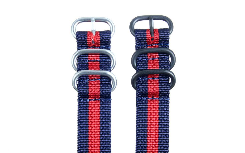 Navy & Red HD NATO - 18mm Ballistic Nylon