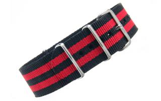 Black & Red NATO - 22mm