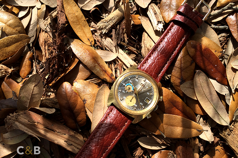 Brown Strap / Gold Chronograph