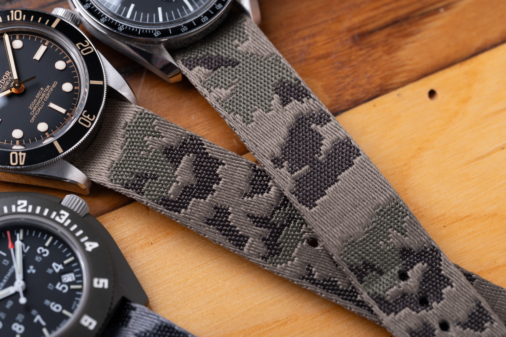 Brand New From C&B: Woven Jacquard Camo Straps